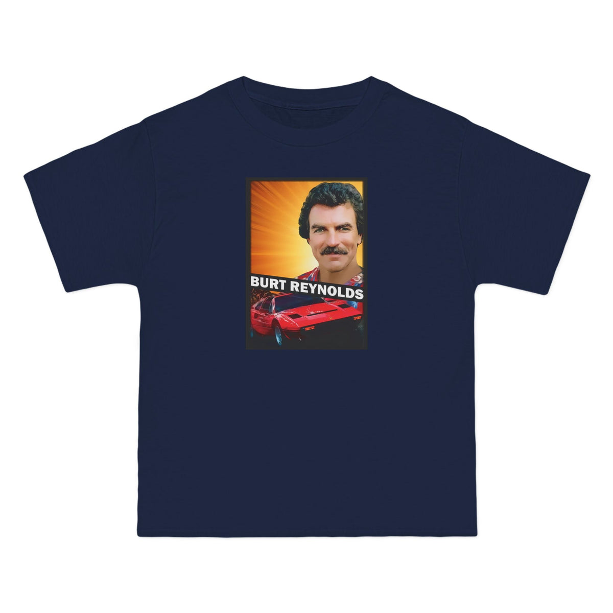 Burt Reynolds (Tom Selleck) Men's Heavyweight - Adult & Kids T-Shirts, Sweatshirts & Hoodies apparel design preview 3