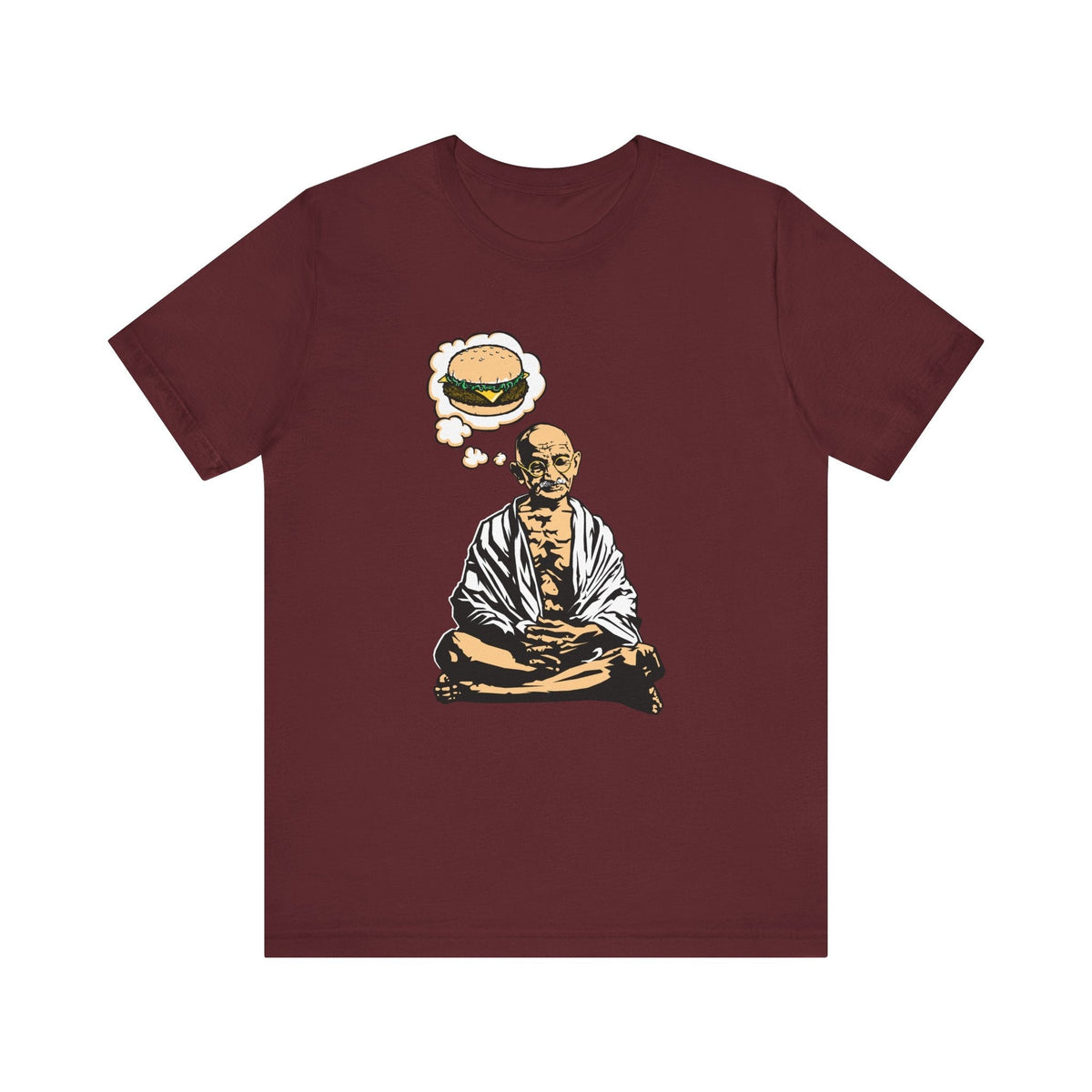 Gandhi Cheeseburger Men's - Adult & Kids T-Shirts, Sweatshirts & Hoodies apparel design preview 5