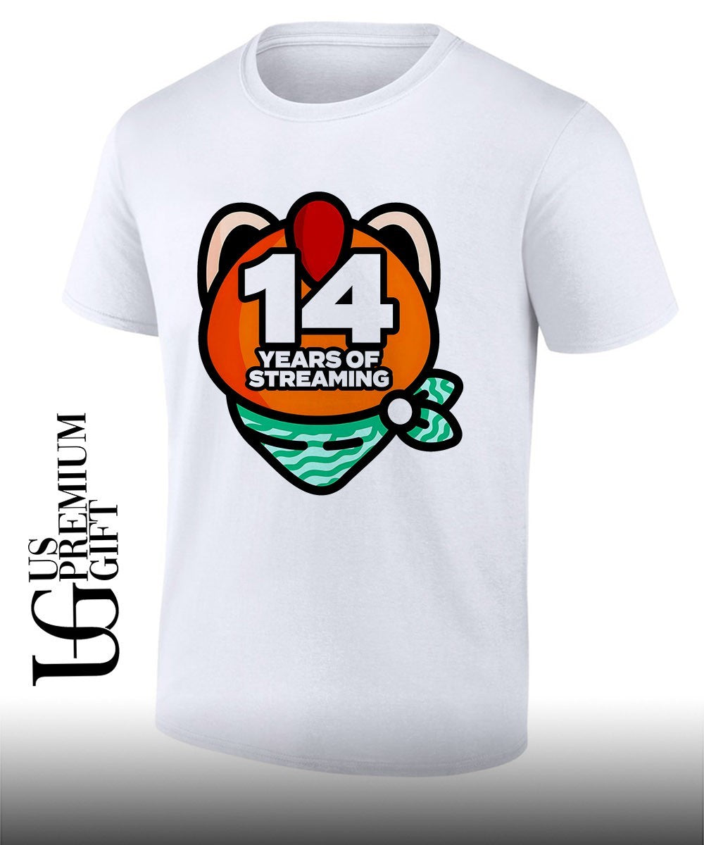 14 Years Of Streaming shirt Unisex T-shirt, Sweatshirt, Hoodie, Long Sleeve Tee - T-Shirt, Sweatshirt, Hoodie