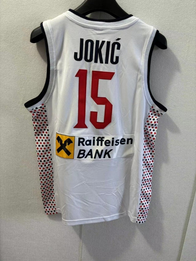 15 Nikola Jokic 2024 Team Jokic 15 White Jersey Style 1 Basketball Jersey basketball jersey product view 1