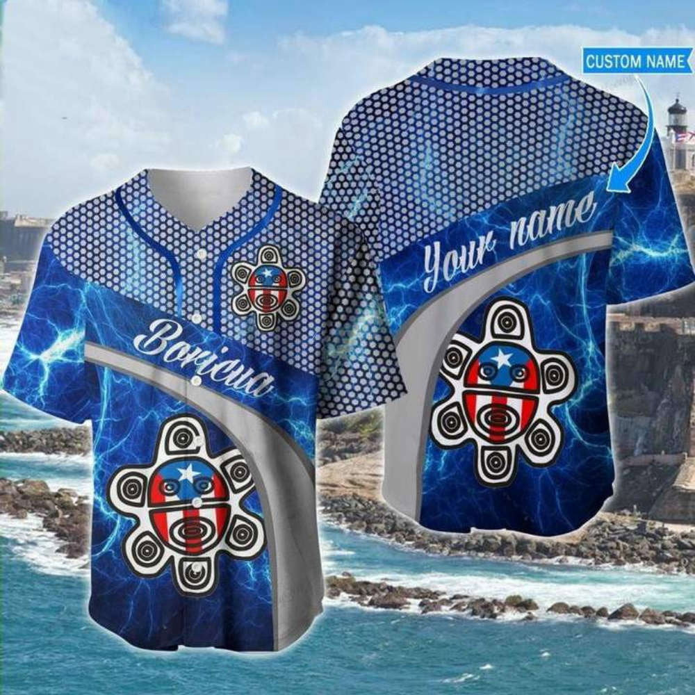 Custom Puerto Rico Boricua Baseball Jersey - Personalized Logo & Name Design - Aopprinter baseball jersey product view 2