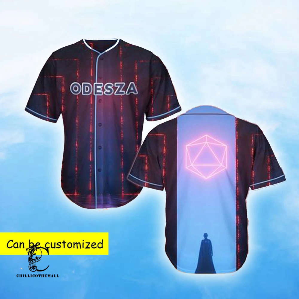 Custom Odesza Baseball Jersey: Personalized Digital Rave EDM Gear - Aopprinter baseball jersey product view 2