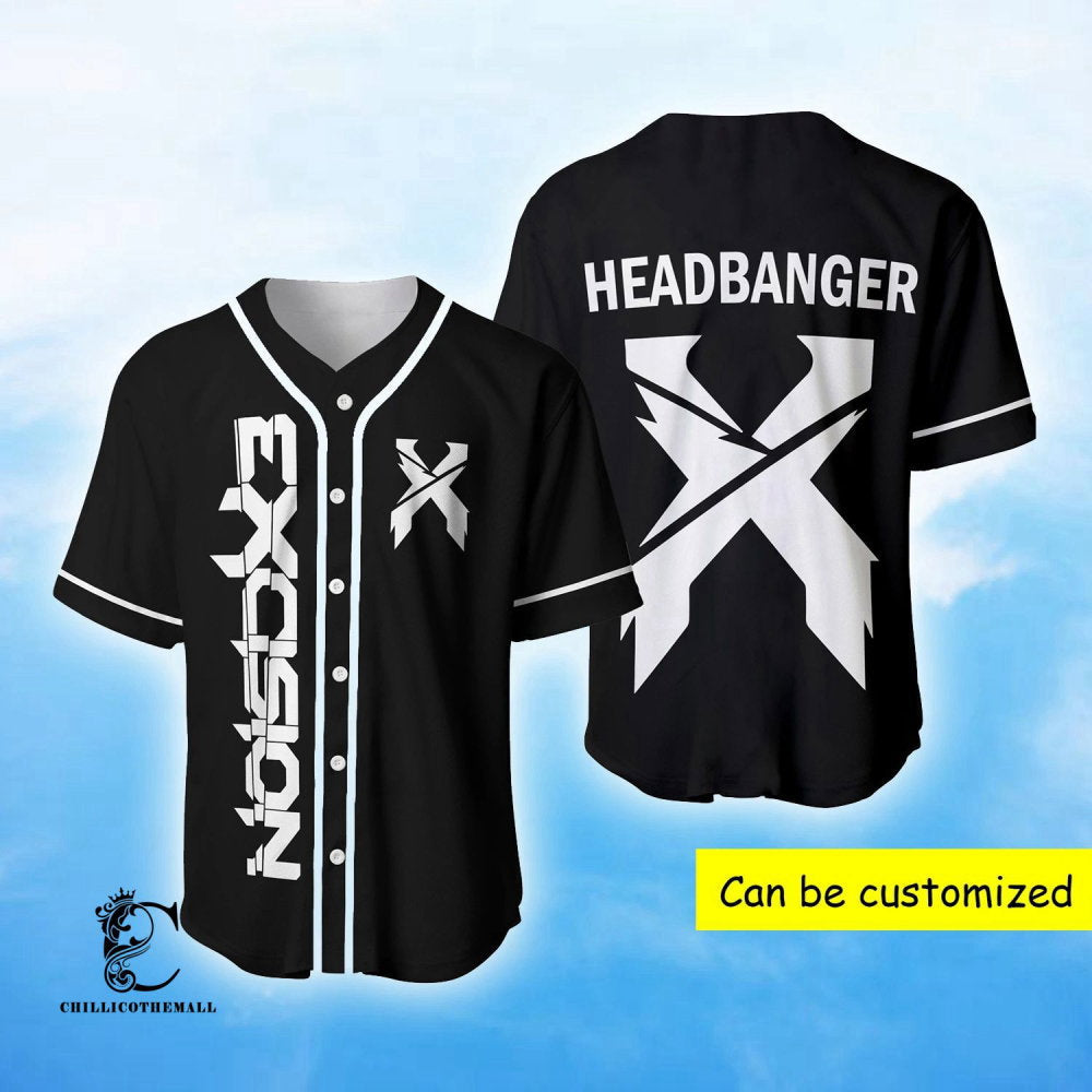 Custom X Excision EDM Festival Baseball Jersey: Personalized Style for Music Lovers - Aopprinter baseball jersey product view 2