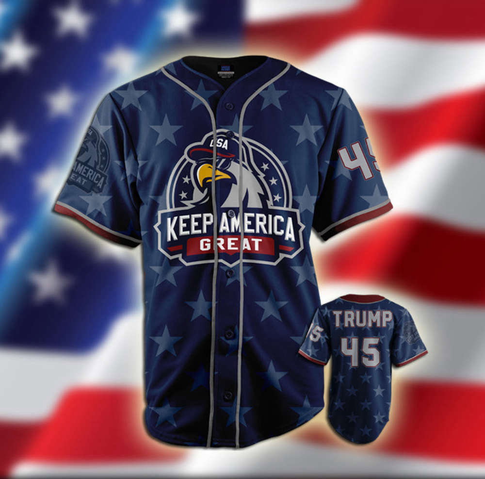 4th of July Eagle Baseball Jersey – Patriotic Design for Great America Sports baseball jersey product view 2