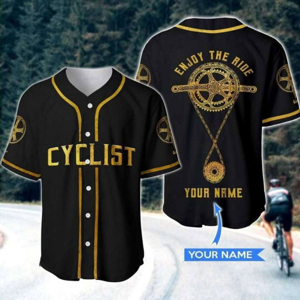 Ride in Style with Personalized Cyclist Baseball Jersey baseball jersey product view 2