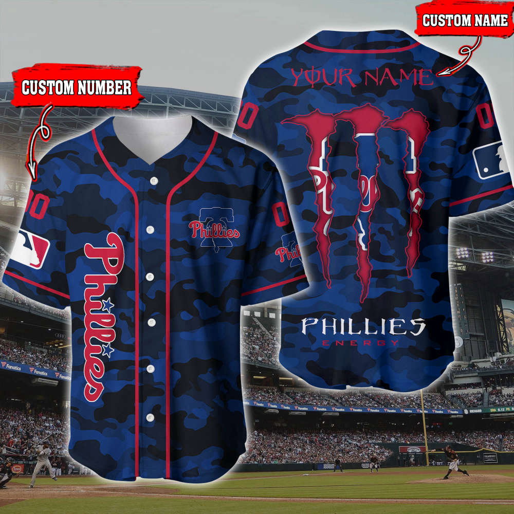Customize Your Game with Philadelphia Phillies 3D Printed Baseball Jersey baseball jersey product view 1