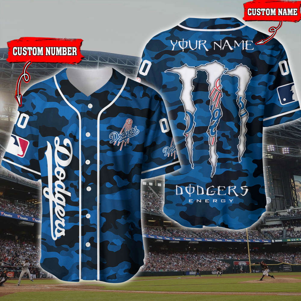 Custom LA Dodgers 3D Printed Baseball Jersey – Personalized and Unique baseball jersey product view 1