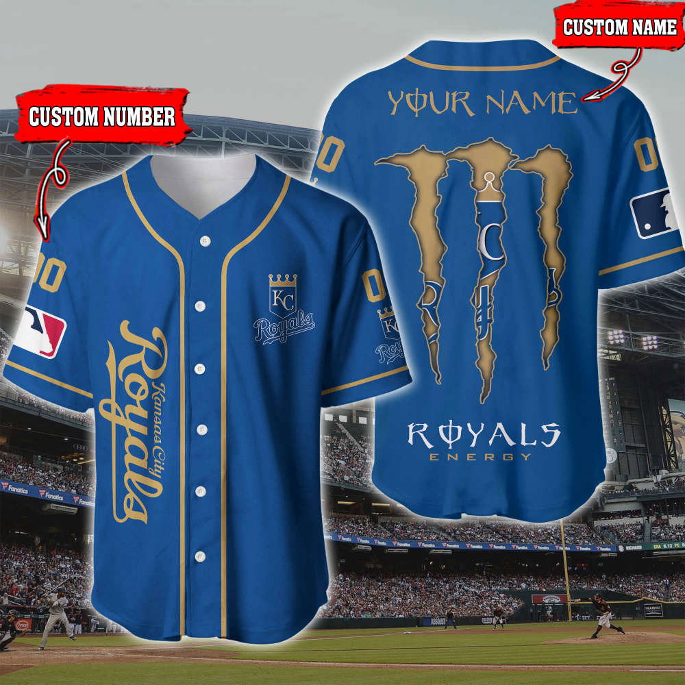 Custom Kansas City Royals 3D Printed Baseball Jersey – Personalized Fan Gear baseball jersey product view 1