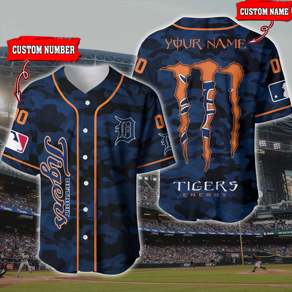 Customize Your Style with Detroit Tigers 3D Printed Baseball Jersey baseball jersey product view 1