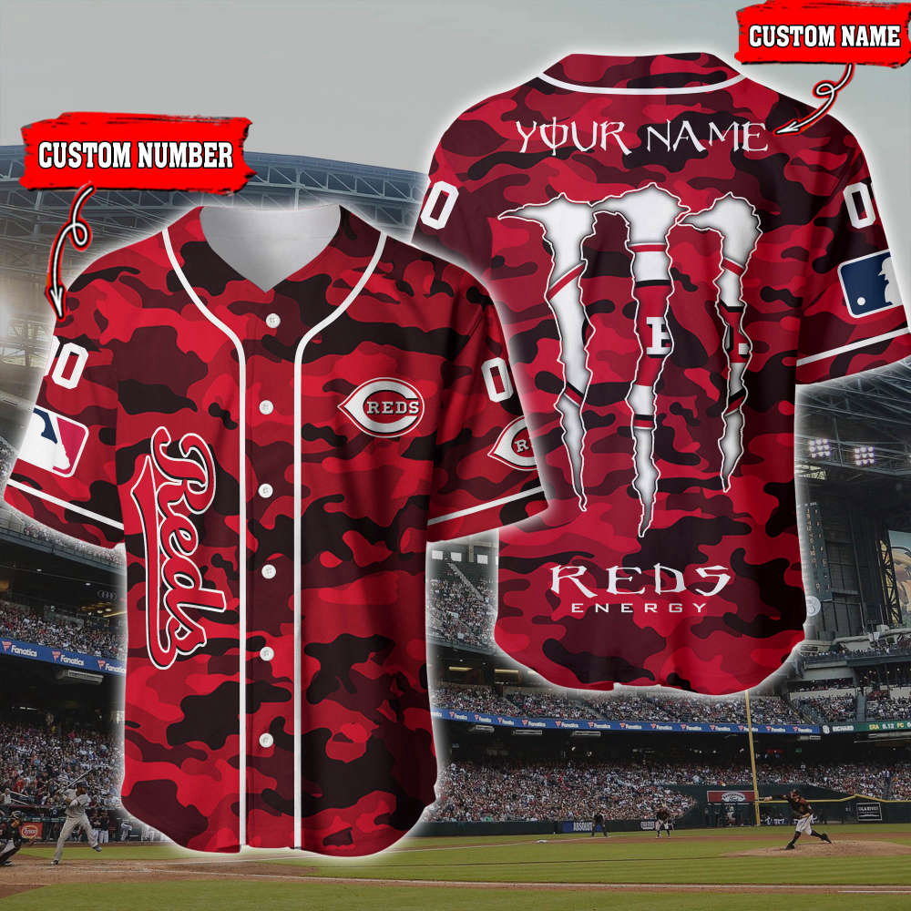 Cincinnati Reds Personalized Baseball Jersey Ds003 baseball jersey product view 1