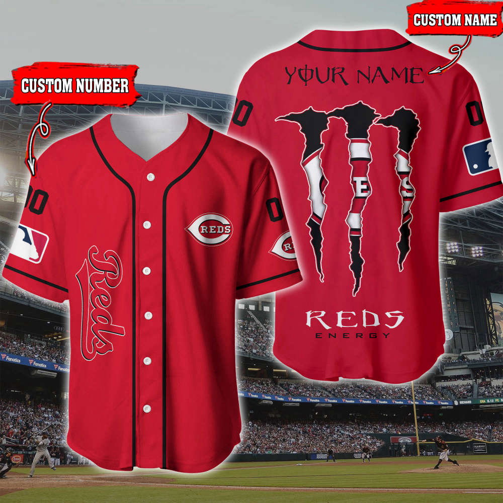 Cincinnati Reds Personalized 3D Printed Baseball Jersey – Customizable & Authentic baseball jersey product view 1