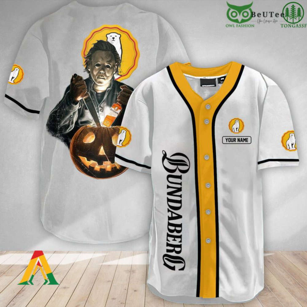 Spook-tacular Personalized Michael Myers Halloween Baseball Jersey Shirt baseball jersey product view 1
