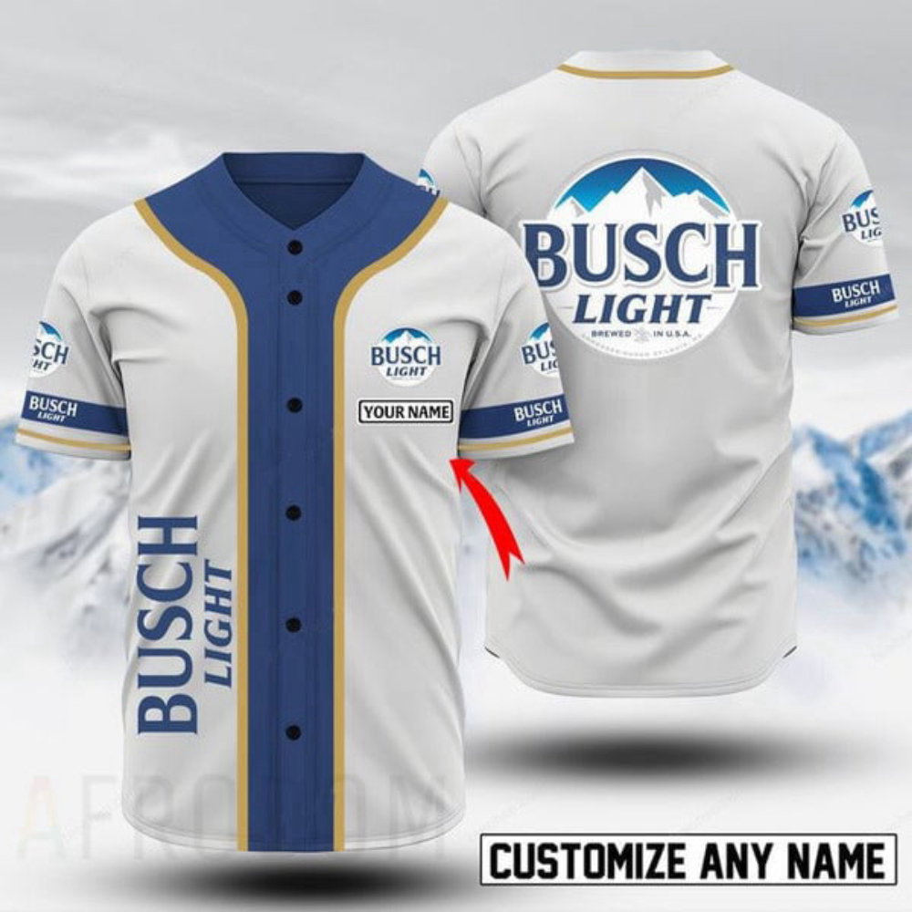 Custom Busch Light Baseball Jersey - Personalized Basic & Stylish - Aopprinter baseball jersey product view 1