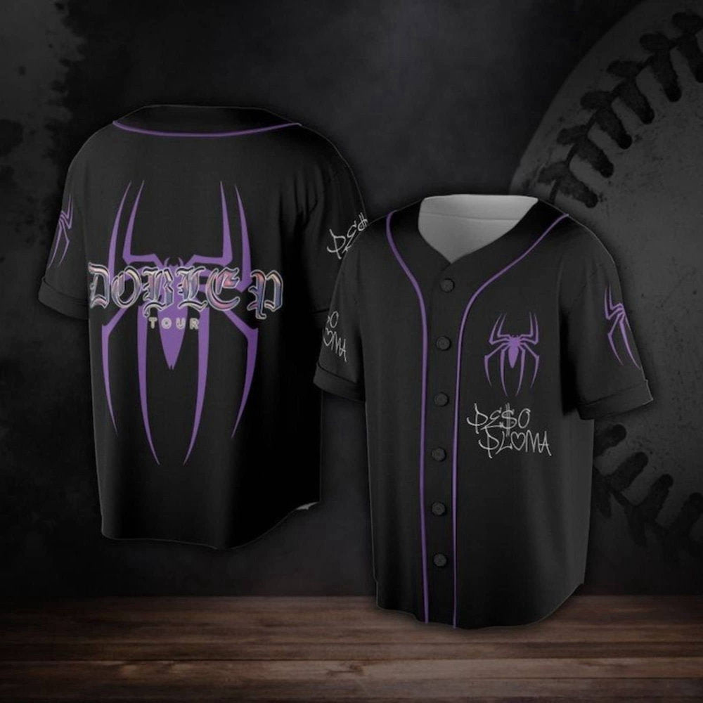 Premium Baseball Jerseys & Shirts: Peso Pluma Tour Genesis & Doble P - Perfect Christmas Gift! - Aopprinter baseball jersey product view 1