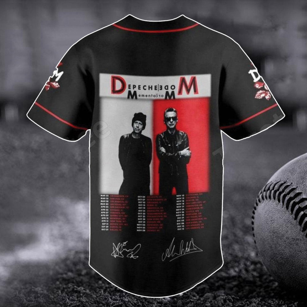 Depeche Mode Baseball Jersey: Official Tour Shirt & Merch – Rock Band Fan Gift - Aopprinter baseball jersey product view 3