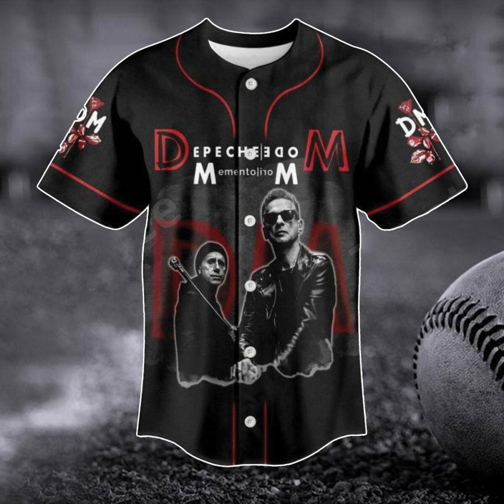Depeche Mode Baseball Jersey: Official Tour Shirt & Merch – Rock Band Fan Gift - Aopprinter baseball jersey product view 2