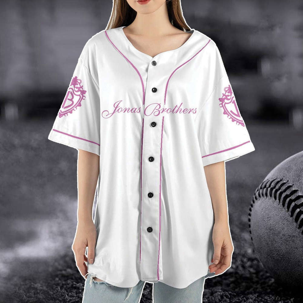 Jonas Brothers Happiness Begins Tour Baseball Jersey 5 Album 1 Night Tour 2023 Official Merchandise baseball jersey product view 2