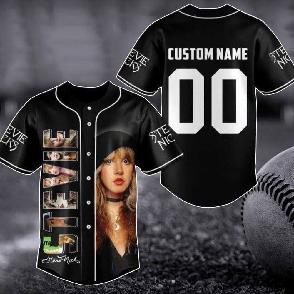 Custom Stevie Nicks Baseball Jersey - Billy Joel Two Icons Tour 2023 - Aopprinter baseball jersey product view 1