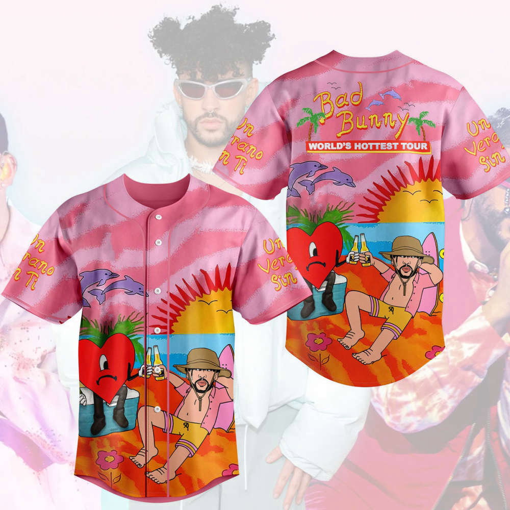 Bad Bunny Singer Baseball Jersey Un Verano Sin Ti 3D Shirt Puerto Rico Jersey Music Baseball Shirt Gift For Fan - Aopprinter baseball jersey product view 1