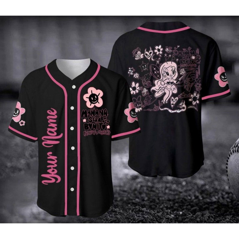 Personalized Karol G Bichota Baseball Jersey: Red Hair Music Shirt Gift for Fan - Aopprinter baseball jersey product view 1