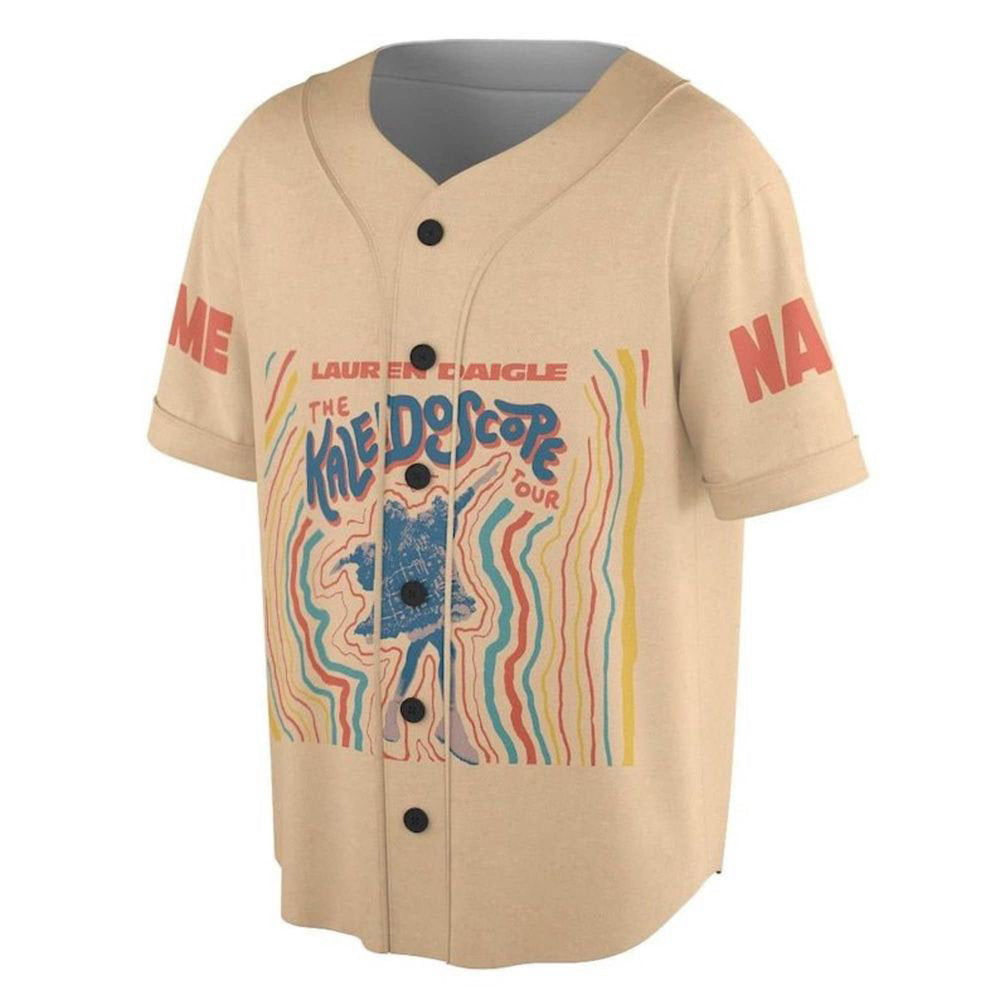 Lauren Daigle Baseball Jersey, The Kaleidoscope Tour 2023 Shirt, Thank God I Do Tour, Lauren Daigle Music Concert - lylyprint.com baseball jersey product view 1