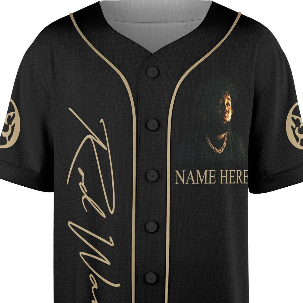 Custom Name Rod Wave Rap Baseball Jersey - lylyprint.com baseball jersey product view 5