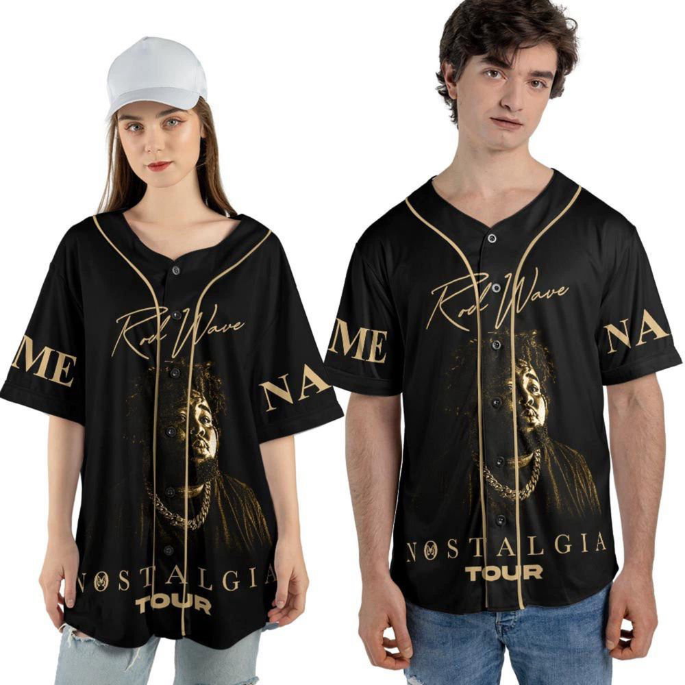 Customized Rod Wave and Friends Signature Baseball Jersey - lylyprint.com baseball jersey product view 1