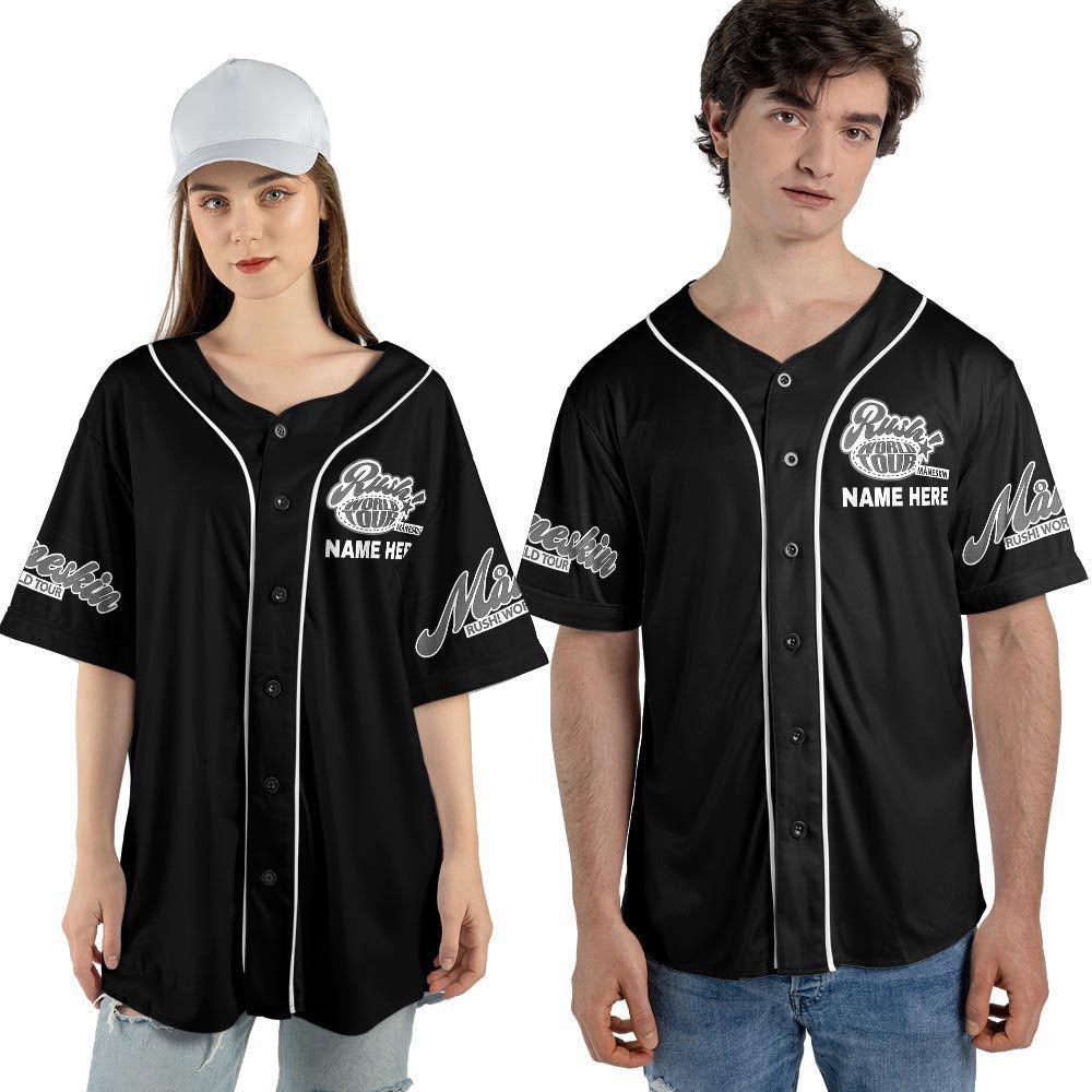 Custom Name Maneskin 2023 Tour Baseball Jersey - lylyprint.com baseball jersey product view 4