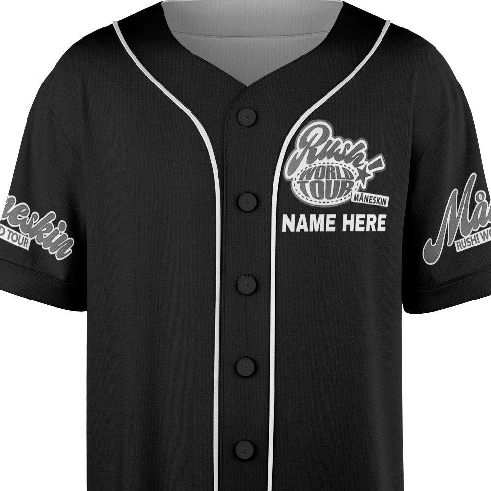 Custom Name Maneskin 2023 Tour Baseball Jersey - lylyprint.com baseball jersey product view 5