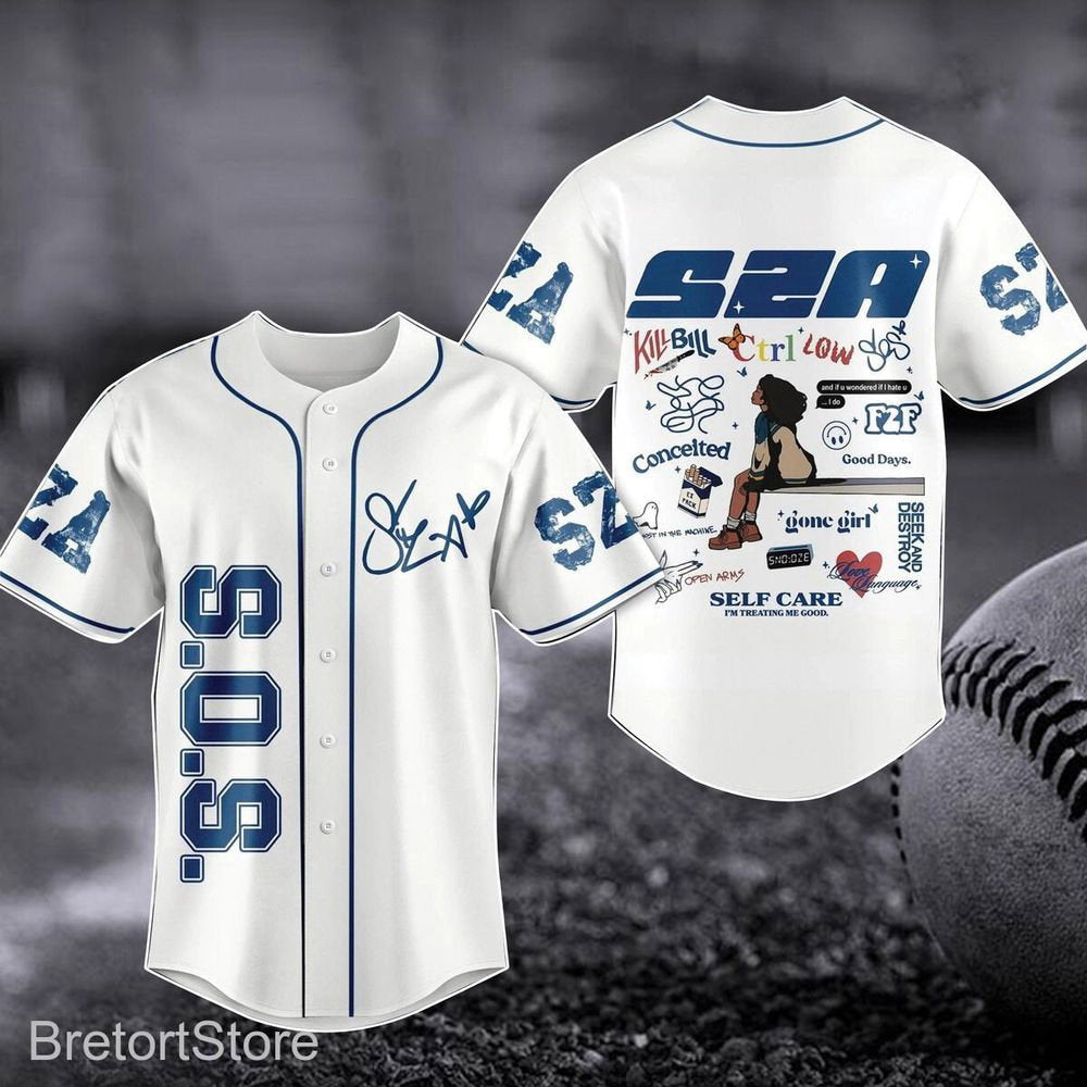 SZA Baseball Jersey For Men Women, SZA Good Day Jersey Shirt - lylyprint.com baseball jersey product view 5