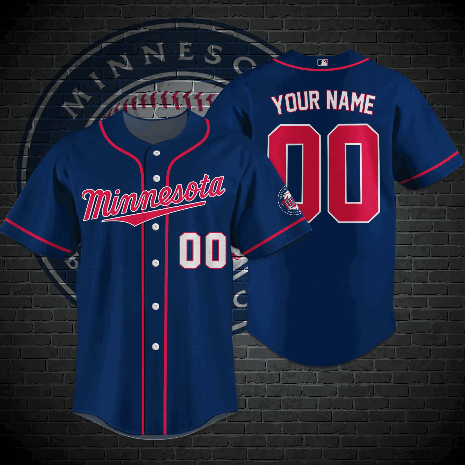 Custom Minnesota Twins MLB Baseball Shirt - Stand Out with M-32339 Design! - lylyprint.com baseball jersey product view 1