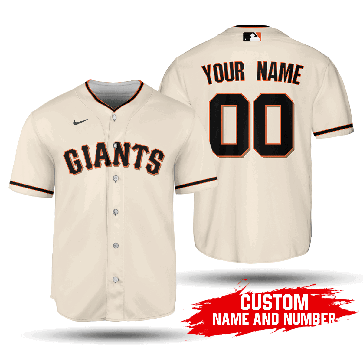 2020 MLB San Francisco Giants Custom Name Number Home Jersey - Unisex Baseball Shirt - lylyprint.com baseball jersey product view 1