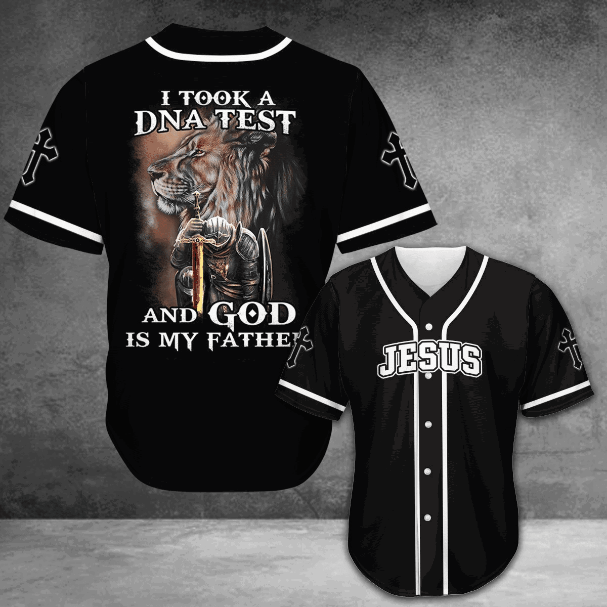 Holiday Jesus I Took A Dna Test God Is My Father Baseball Tee Jersey Shirt Printed 3d - Gift for Men Women - lylyprint.com baseball jersey product view 1