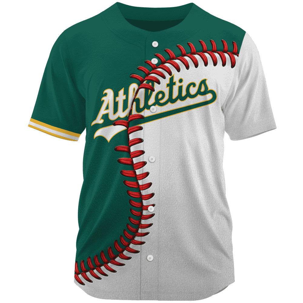 MLB Oakland Athletics Personalized Mix Baseball Jersey Gift for Men Women - Bafud baseball jersey product view 2