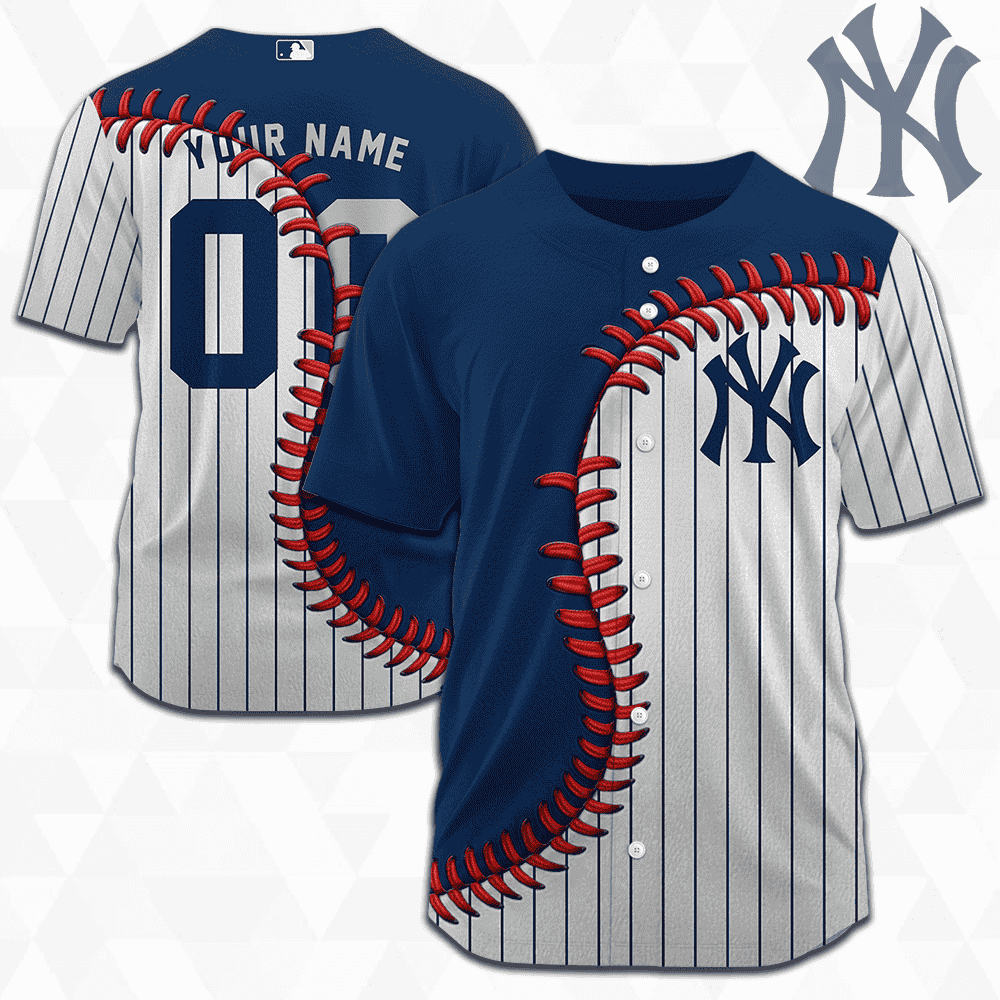 MLB New York Yankees Personalized Mix Baseball Jersey Gift for Men Women - Bafud baseball jersey product view 1
