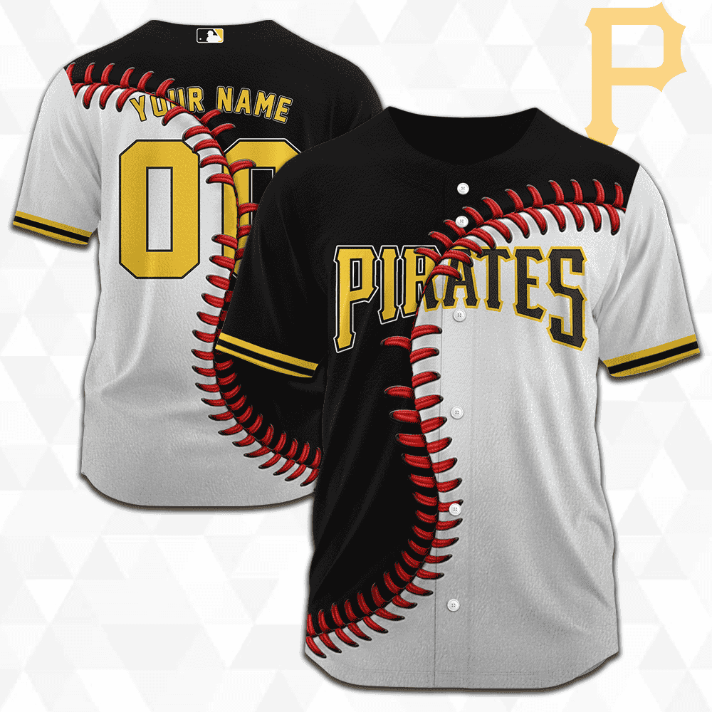 MLB Pittsburgh Pirates Personalized Mix Baseball Jersey Gift for Men Women - Bafud baseball jersey product view 2