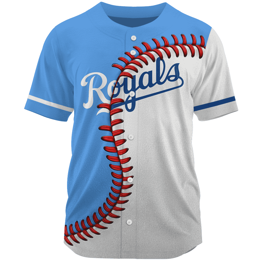 MLB Kansas City Royals Personalized Mix Baseball Jersey Gift for Men Women - Bafud baseball jersey product view 2
