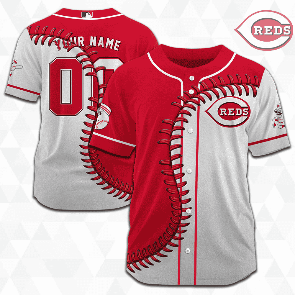 MLB Cincinnati Reds Personalized Mix Baseball Jersey Gift for Men Women - Bafud baseball jersey product view 1