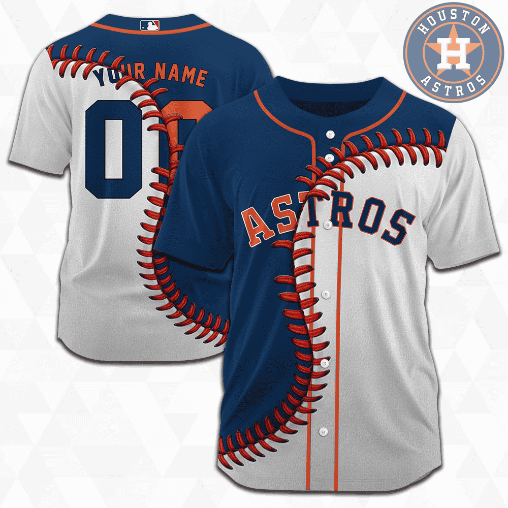 MLB Houston Astros Personalized Mix Baseball Jersey Gift for Men Women - Bafud baseball jersey product view 1