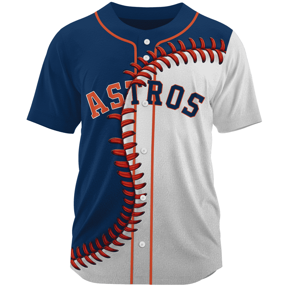 MLB Houston Astros Personalized Mix Baseball Jersey Gift for Men Women - Bafud baseball jersey product view 2