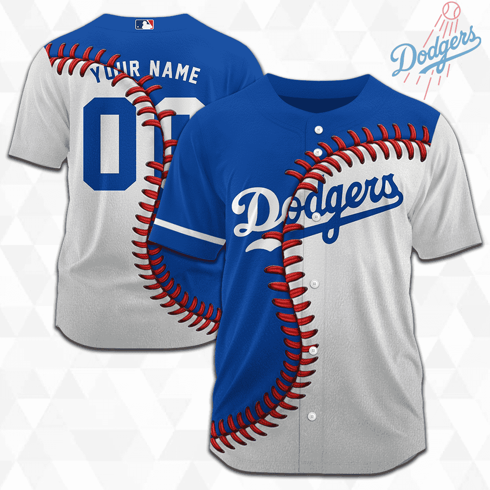 MLB Los Angeles Dodgers Personalized Mix Baseball Jersey Gift for Men Women - Bafud baseball jersey product view 1