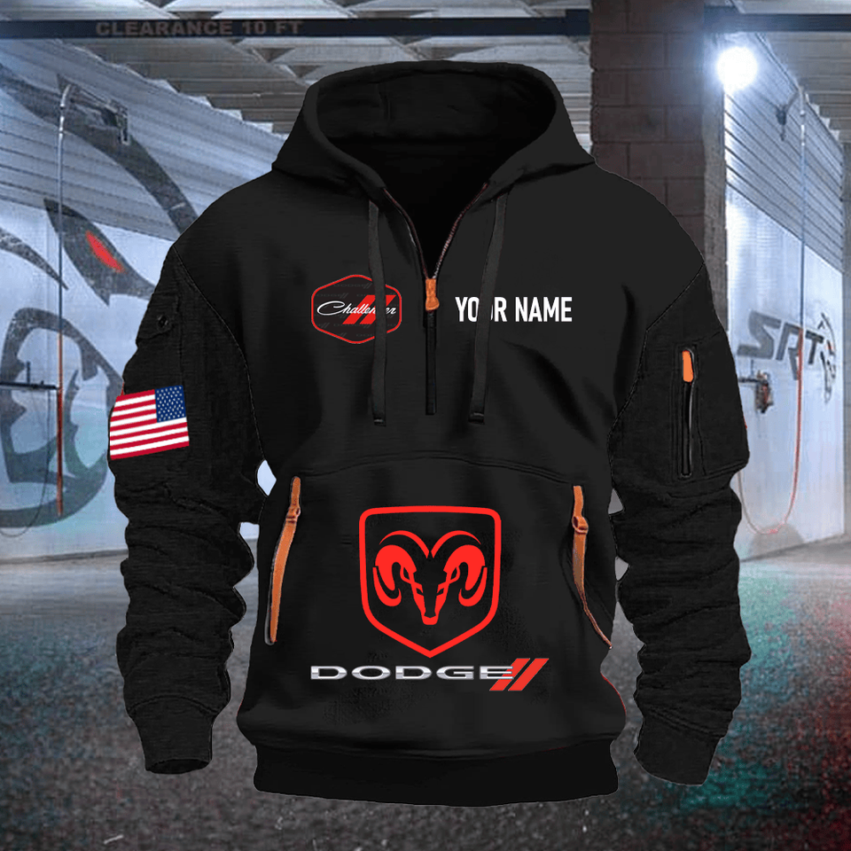 Dodge Challenger Personalized Quarter Zipper Unisex Hoodie Unisex T-shirt, Sweatshirt, Hoodie, Long Sleeve Tee - T-Shirt, Sweatshirt, Hoodie