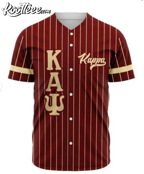 1911 Kappa Kap Greek Letter Stripe Style Baseball Jersey baseball jersey product view 1