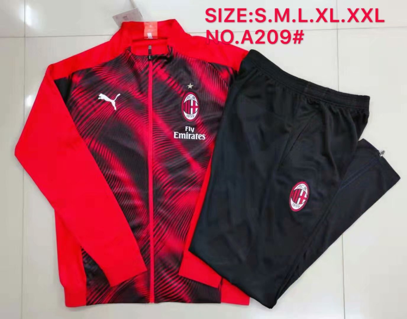 1920AC Red Soccer Jersey sports jersey product view 1