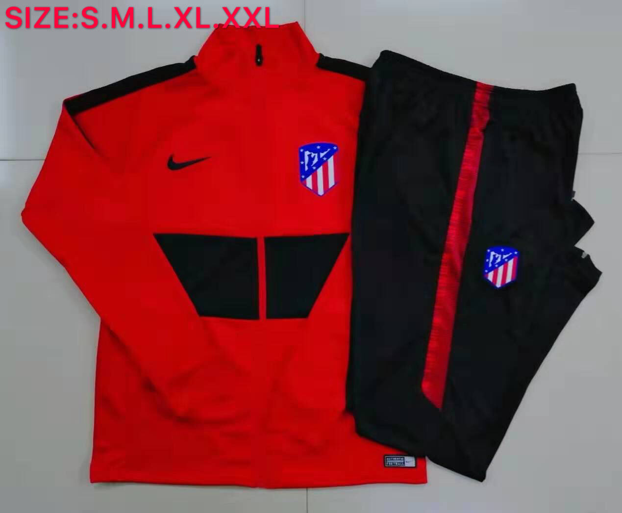 1920 Collar Red Style 1 Soccer Jersey sports jersey product view 1