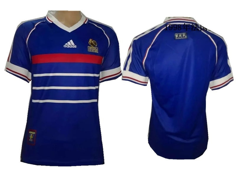 1998 france home Soccer Jersey sports jersey product view 1