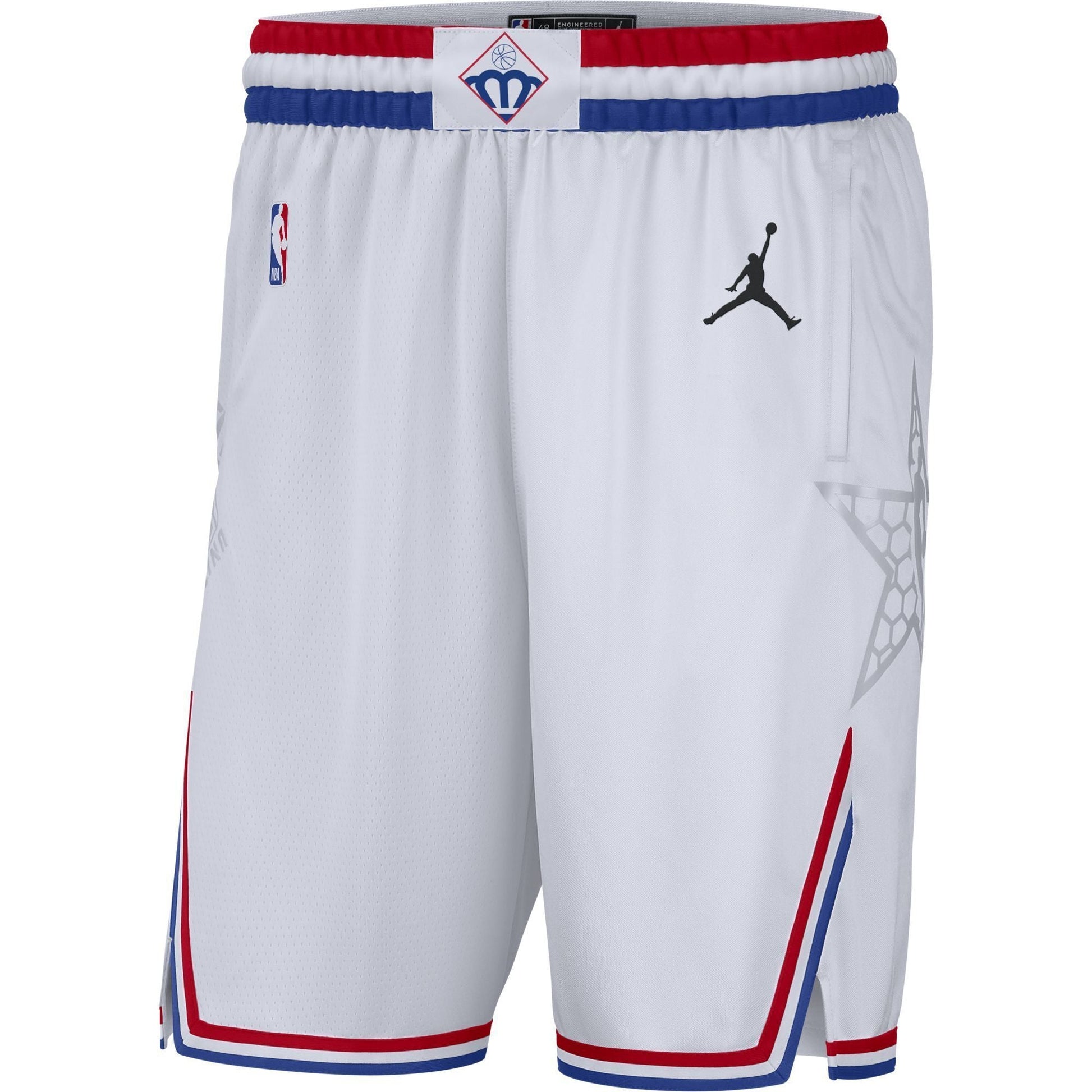 19 All-Star White Shorts Basketball Jersey basketball jersey product view 1