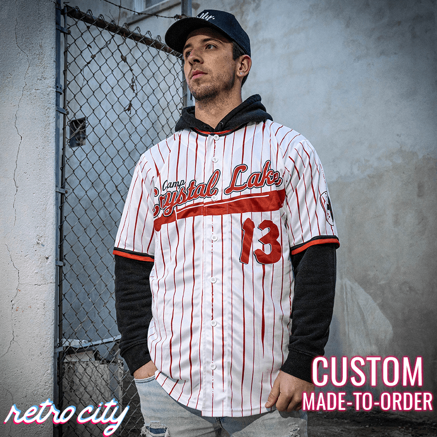 Camp Crystal Lake Jason Voorhees Custom Baseball Jersey baseball jersey product view 1