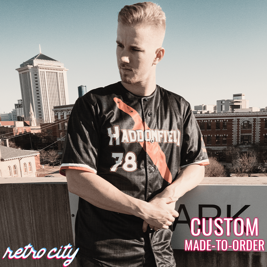 Haddonfield Halloween Custom Baseball Jersey baseball jersey product view 1