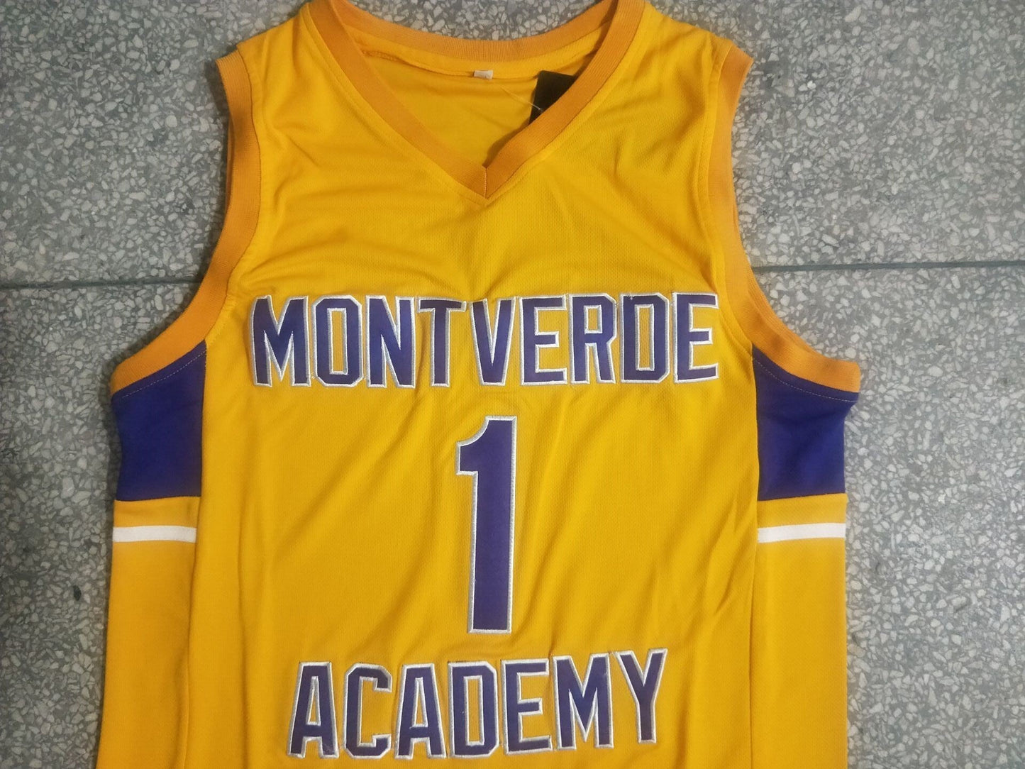 1 Cade Cunningham High School 1 # - Yellow Jersey Style 1 College Football Jersey football jersey product view 1